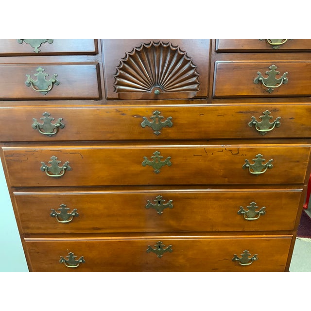 18th Century Queen Anne Cherry Highboy For Sale - Image 15 of 16