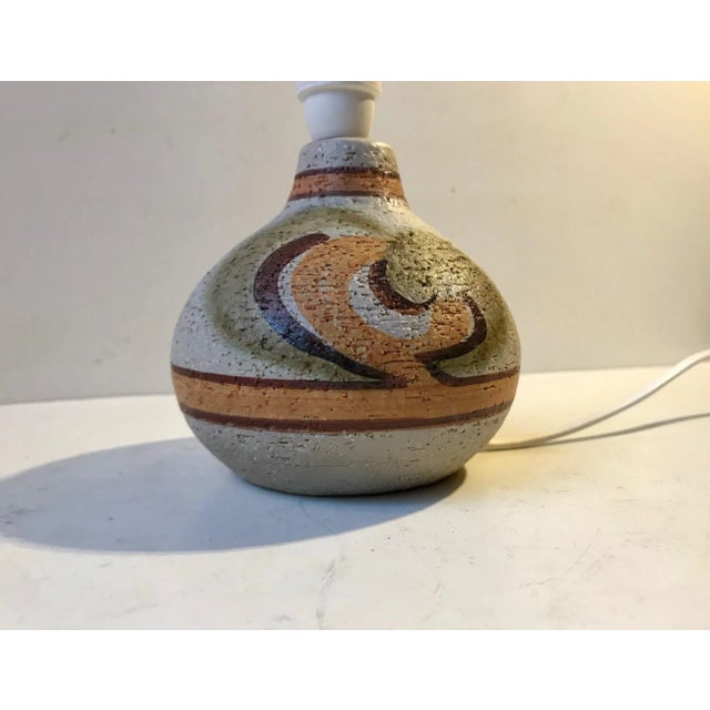 Chamotte Ceramic Table Lamp by Noomi Backhausen for Søholm, 1970s For Sale - Image 3 of 7