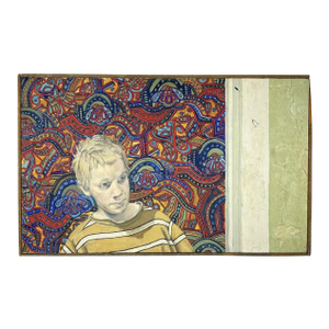 1980s Large Signed Philip Behymer Mid-Century Modern Portrait Museum-Collected Texas Artist 1983