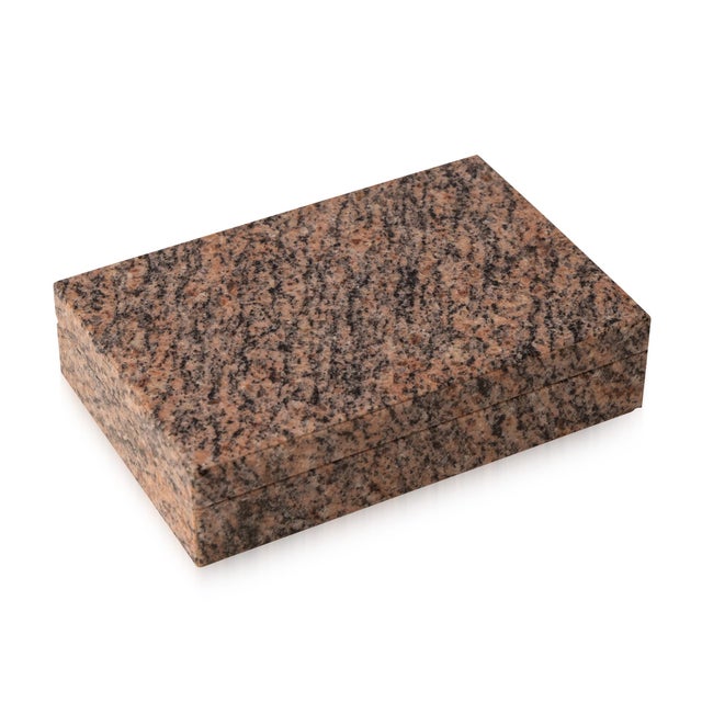 Vintage Italian Juparana Colombo Stone Box, 1960 For Sale - Image 9 of 9