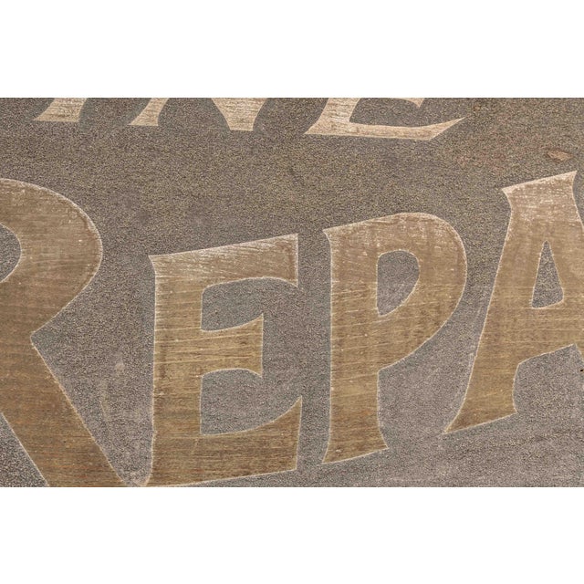 Early 20th Century Shoe Repair Smaltz Storefront Sign For Sale In Chicago - Image 6 of 10