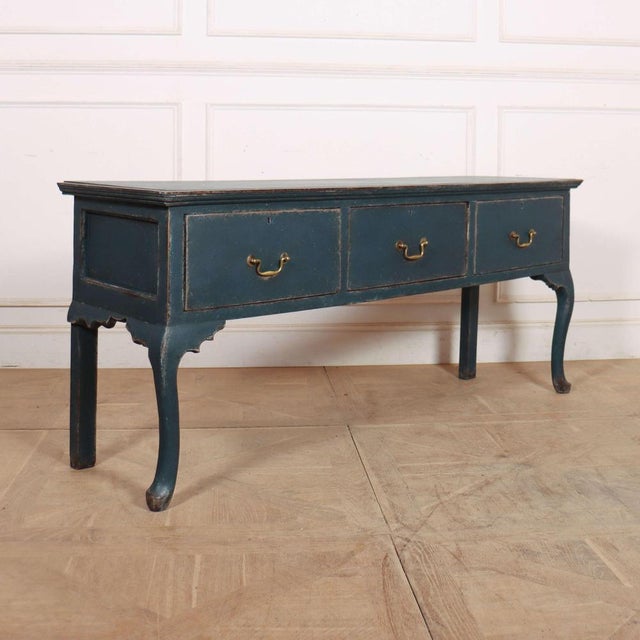 Wood English Painted Dresser Base For Sale - Image 7 of 7