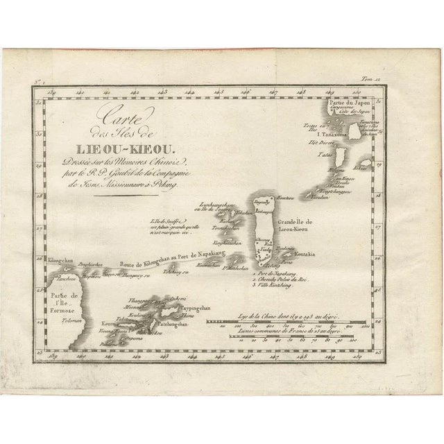 Antique Map of the Ryukyu Islands Map of the Islands of Lieou-Kieou, c.1760 For Sale - Image 10 of 10
