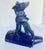 Vintage Cobalt Blue Chinese Ceramic Roof Tile Figurines - Set of 4 For Sale - Image 10 of 18