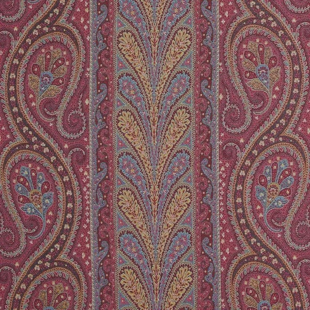 Evoking the timeless opulence of an antique textile, this classic woven paisley stripe offers an exquisite combination of...