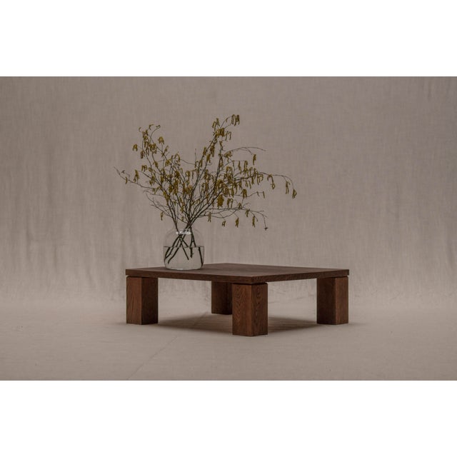 Wood Vintage Brutalist Checker Coffee Table, 1970s For Sale - Image 7 of 13