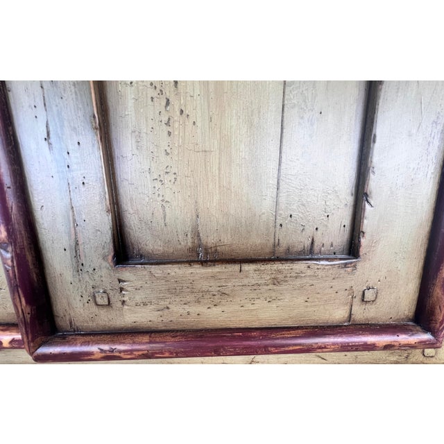 Large European Style Old World Hand-Painted Bar Drinks Liquor Armoire Cabinet Pull Out Shelf For Sale - Image 15 of 16