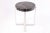 Contemporary Round Petrified Wood Top W Stainless Steel Stand Accent Table or Side Table 72 For Sale - Image 3 of 5