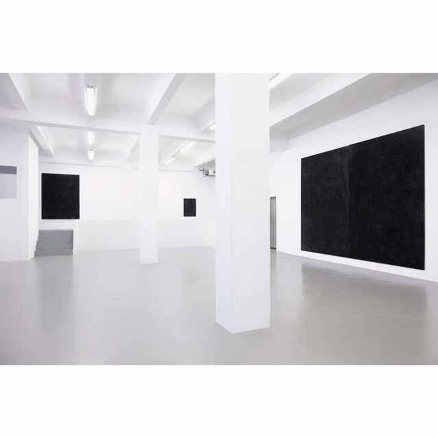 Enrico Dellatorre, Large Abstract Paintings, Charcoal on Linen, Set of 2 For Sale - Image 14 of 17