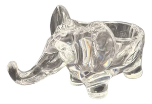 Crystal Elephant Shell by Art Vannes France, 1970s
