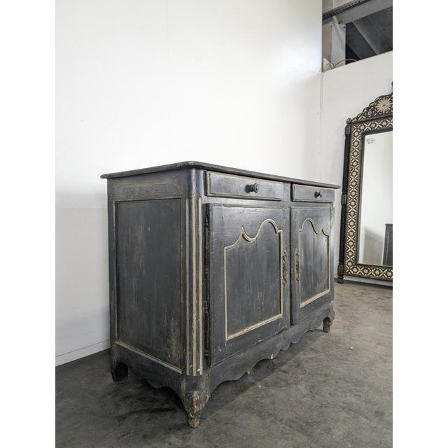 Louis XV Style Buffet in Black Patinated Oak For Sale - Image 3 of 11