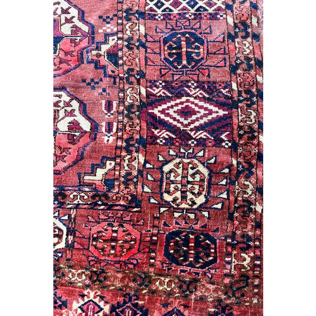 Antique Tekke Turkoman Carpet, 7' X 9'7" For Sale - Image 9 of 12