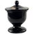 Mid-20th Century Glossy Black Glass Urn with Floral Motif, Germany For Sale - Image 5 of 5