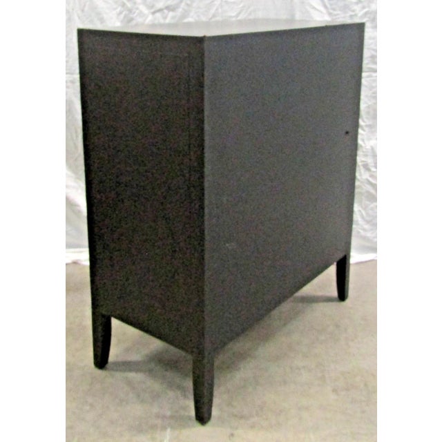 Wood 1970s French Art Deco Style Modern Two-Door Bar Cabinet With Diamond Inlay Pattern For Sale - Image 7 of 14
