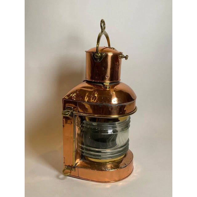 Solid Copper French Ships Lantern For Sale - Image 10 of 11