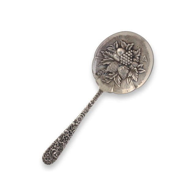 Midcentury Sterling Silver Bon Bon Spoon For Sale - Image 4 of 6
