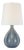 AERIN by Visual Comfort Signature Rana Large Table Lamp in Polar Blue Crackle with Linen Shade For Sale