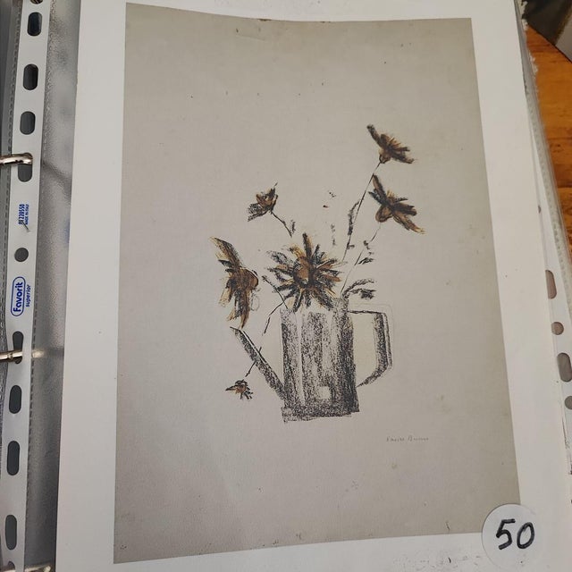 Brown Xavier Bueno, Still Life, 1965, Mixed Media on Cardboard, Framed For Sale - Image 8 of 10