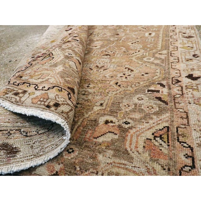 Textile Galerie Shabab Collection Early 20th Century Persian Malayer Throw Rug For Sale - Image 7 of 7