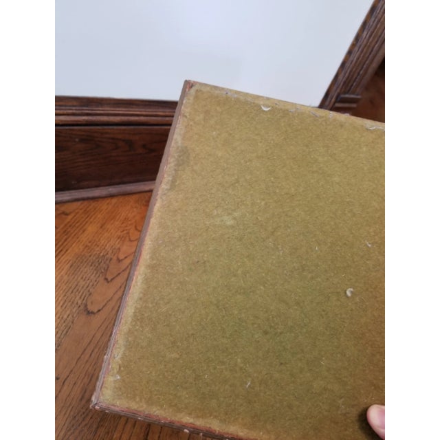 Brown Antique Jewelry Box With Framed Portrait Top For Sale - Image 8 of 10