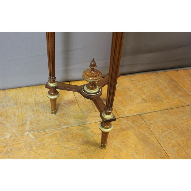 Louis XVI Side Table with Marble Top, 19th Century For Sale - Image 4 of 10