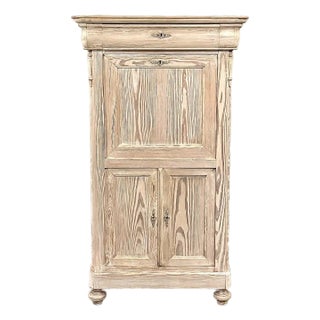 19th Century French Louis Philippe Period Stripped Pine Secretary For Sale