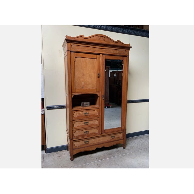 Antique Art Nouveau Linen Cupboard, 1910 For Sale - Image 3 of 9