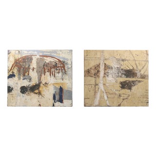 Nico De Guchtenaere, Fyrhat, 1998, Oil on Canvases, Set of 2 For Sale