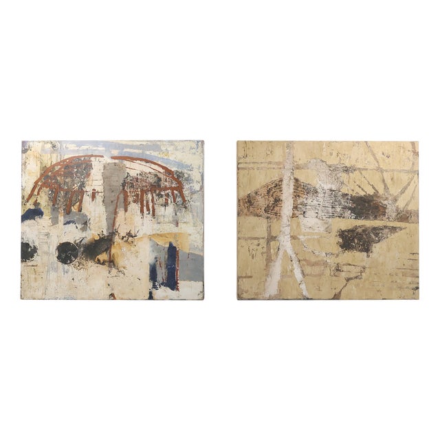 Nico De Guchtenaere, Fyrhat, 1998, Oil on Canvases, Set of 2 For Sale