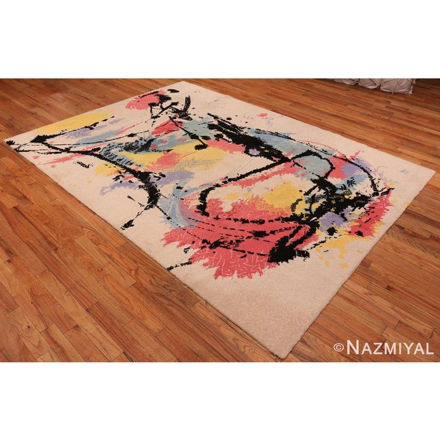 Mid-Century Modern Nazmiyal Collection Vintage Mid-Century Swedish Robert Jacobsen Ege Rug For Sale - Image 3 of 6