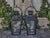 This pair of vintage iron lanterns brings classic English charm to any exterior or covered interior space. Crafted in the...
