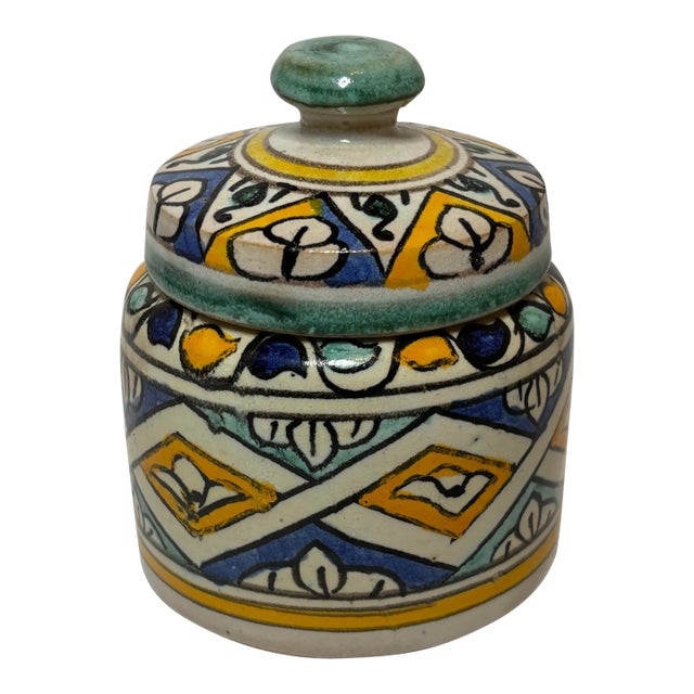 Mid-Century Moroccan Glazed Maiolica (Majolica) Circa 1960s For Sale