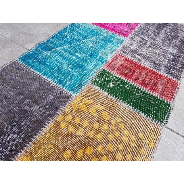 Ethnic Oushak Vintage Runner Rug For Sale - Image 10 of 10