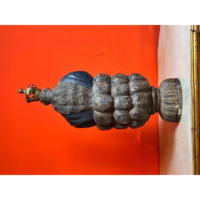 Spanish Virgin and Child in Polychrome Wood on Cloud with Cherubs For Sale - Image 4 of 12