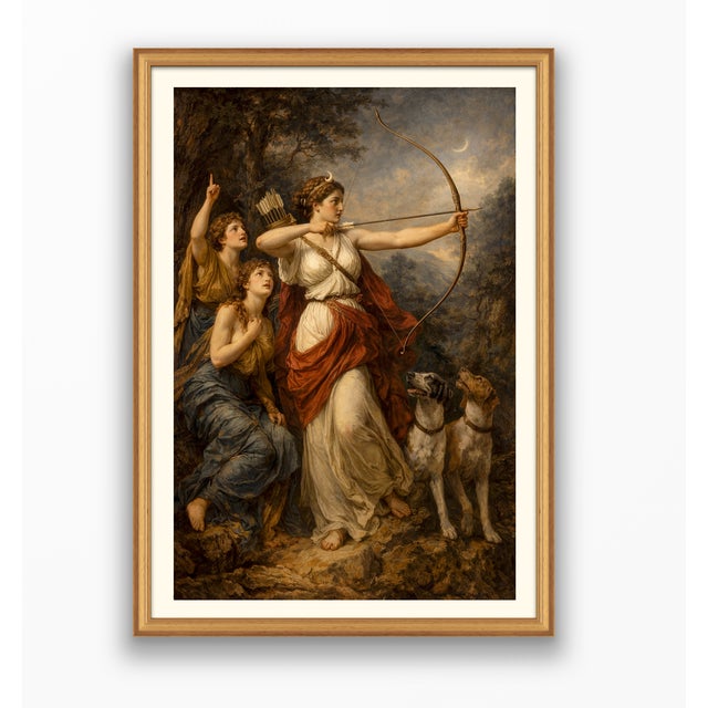 Atelier Aria Lumae Artemis Huntress of the Crescent Moon Fine Art Gallery Board Print For Sale In San Antonio - Image 6 of 13