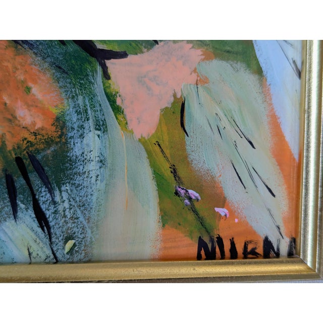 Abstract Original Abstract Still Life Floral Bouquet Painting Framed For Sale - Image 3 of 8