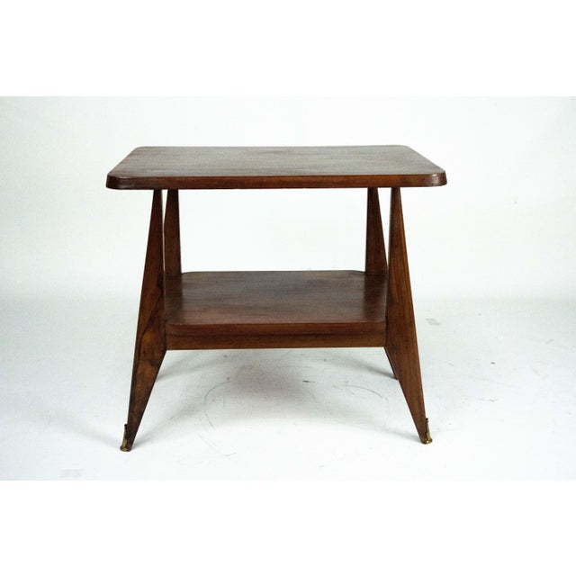Mid-Century Modern Wooden Side Table, Italy, 1950s For Sale - Image 9 of 12
