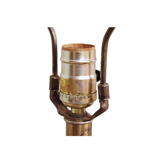 Japanese Hand Painted Heron Ceramic Table Lamp For Sale - Image 4 of 8