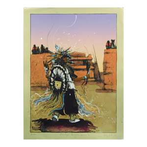 Larry Fodor "Moenkopi Buffalo Dancers 3" Original Color Lithograph H.Signed