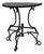 Early 20th Century Art Deco Italianate Demilune Table Black Painted Hand Wrought Iron Base For Sale
