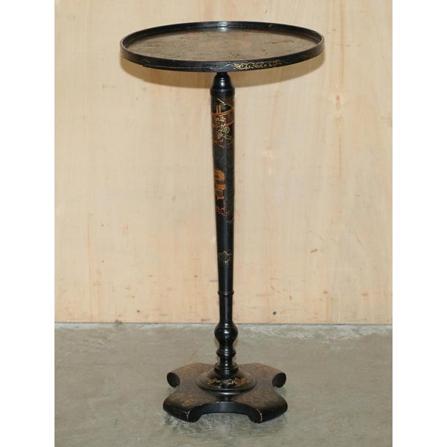 Exquisite hand made in China Chinoiserie painted and lacquered side table I have another of these listed under my other...