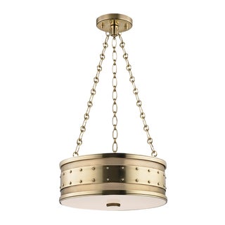 Gaines 3 Light Pendant - Aged Brass