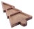 Wood Christmas Tree Divided Serving Tray 15"L For Sale