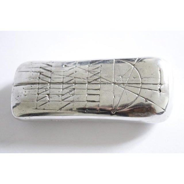 Post-Modern Abstract Pewter Sculpture by Walter Valentini, 1980 For Sale - Image 16 of 18