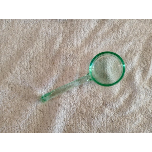 1930s Vintage 1920's Uranium Depression Glass Spoon, Ladle For Sale - Image 5 of 5