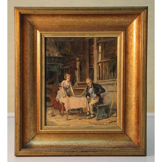 Gerard Portielje, Tavern Interior Scene, 19th Century, Oil on Wood, Framed For Sale - Image 6 of 8