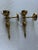 Vintage Solid Brass Lotus Flower Wall Sconces — Pair For Sale In New York - Image 6 of 8