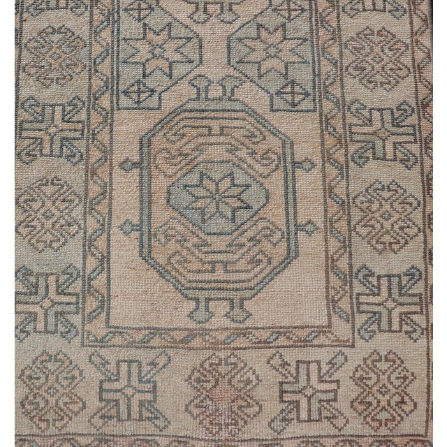 Cream Vintage Turkish Oushak Runner With Pastel Colors 2'6 X 11'2 For Sale - Image 8 of 10