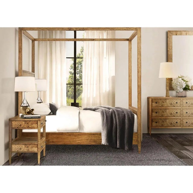Modern Rustic Canopy King Bed For Sale - Image 4 of 6