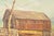 Mid 20th Century Original Artist Signed Oil Painting on Canvas Rural Landscape of "Covered Bridge" in Carved Walnut and Woven Rattan Frame For Sale - Image 5 of 14